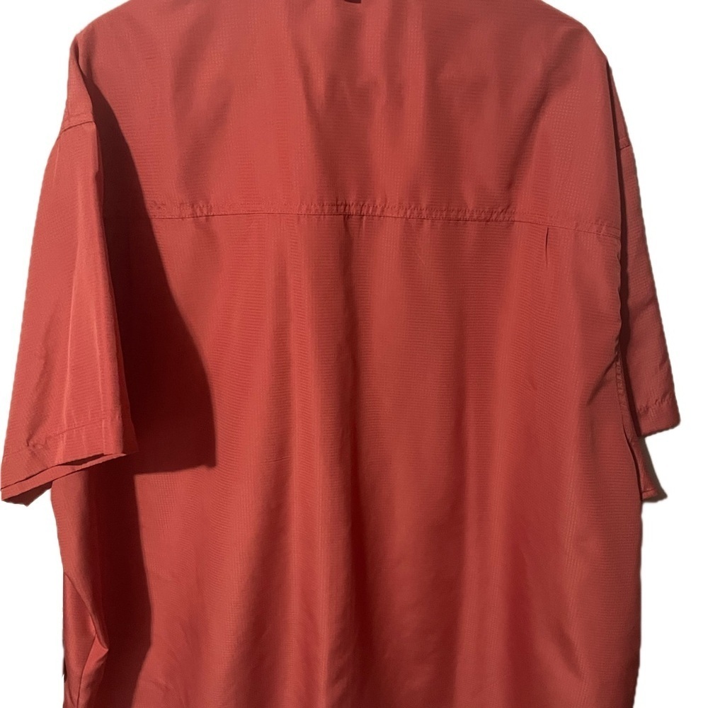 Mens Orange Casual Button Down Shirt - Picture 2 of 5